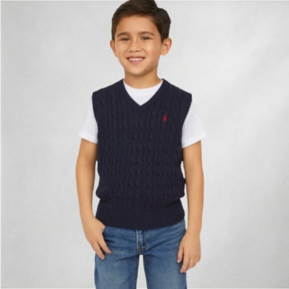 Polo Ralph Lauren Other - Polo Ralph Lauren Cable Knit  Boys' Sweater Vest Size 10-12